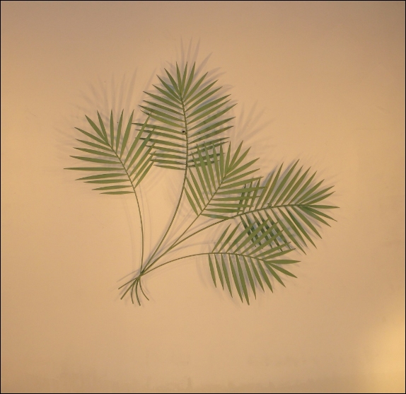 Palm Green Metal Wall Sculpture Art Indoor